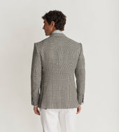 Veste Carreaux En Lin Coton Et Soie