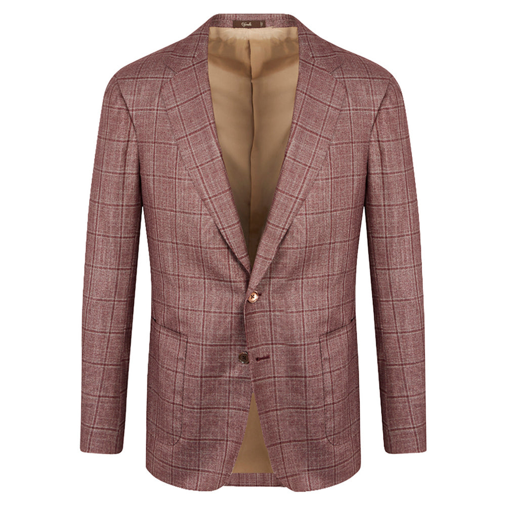 Veste Rouge En Soie Cachemire Carreaux Fen Tre
