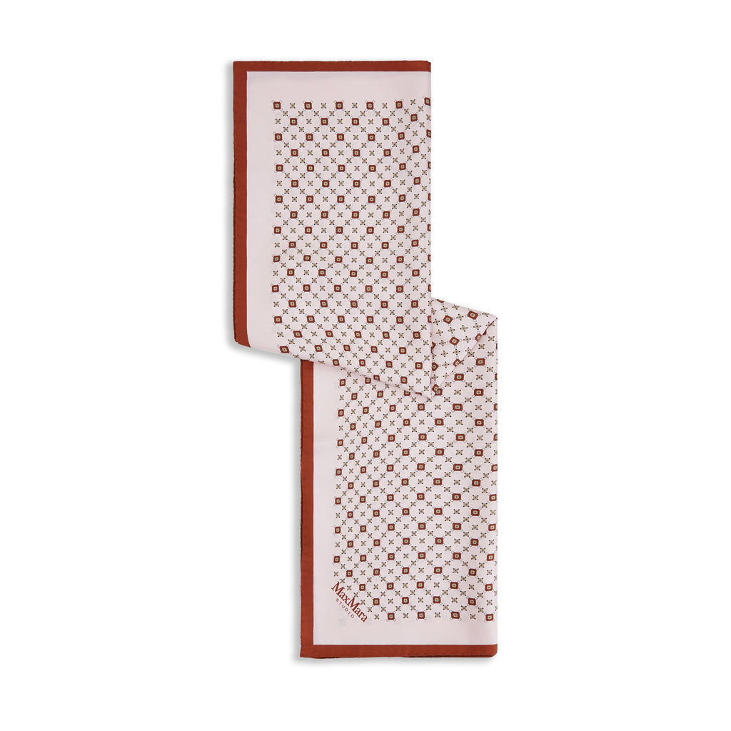 Lontra Pink Silk Square Scarf