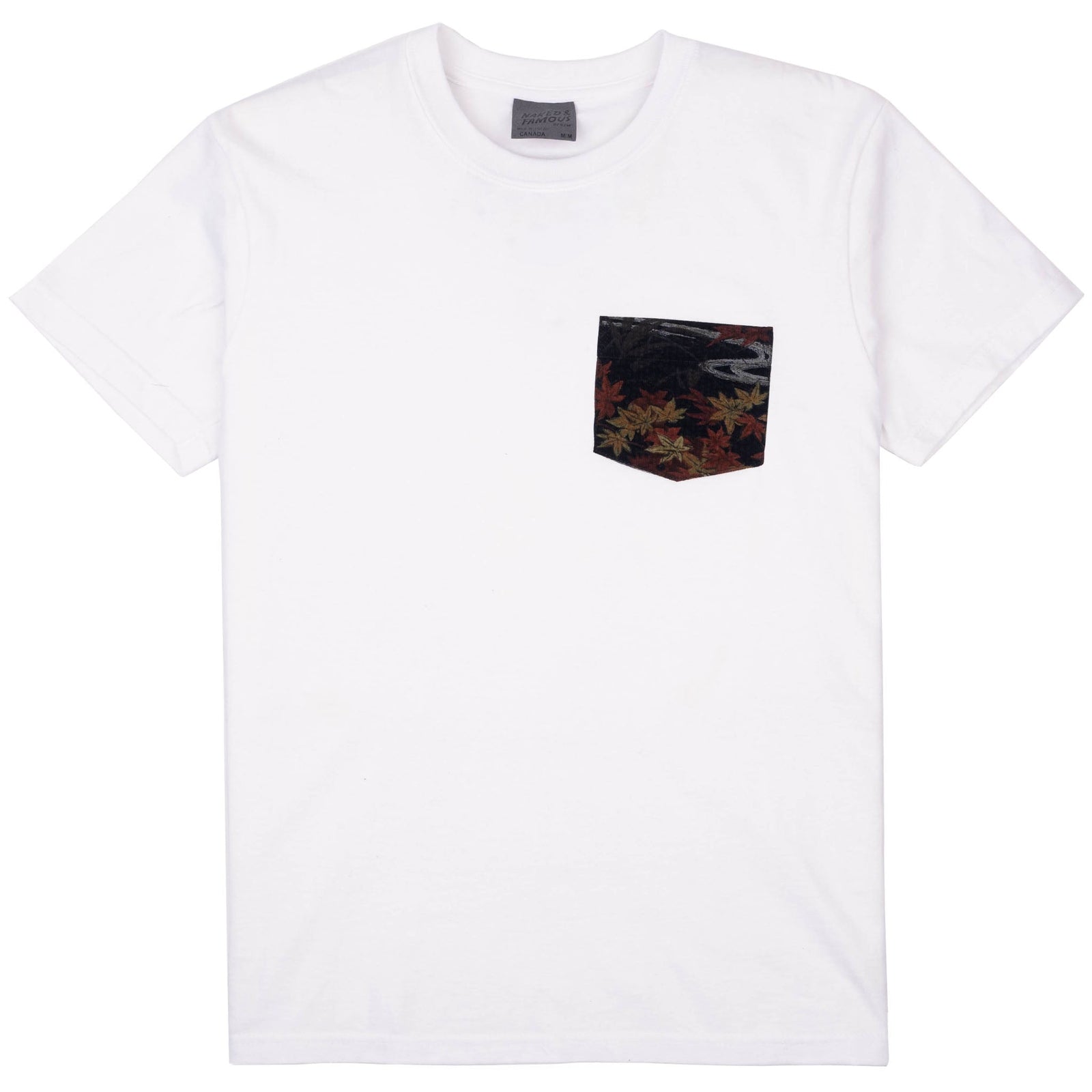 Pocket Tee White Printed Autumn