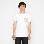 Pocket Tee - White + Linen Animals - Green