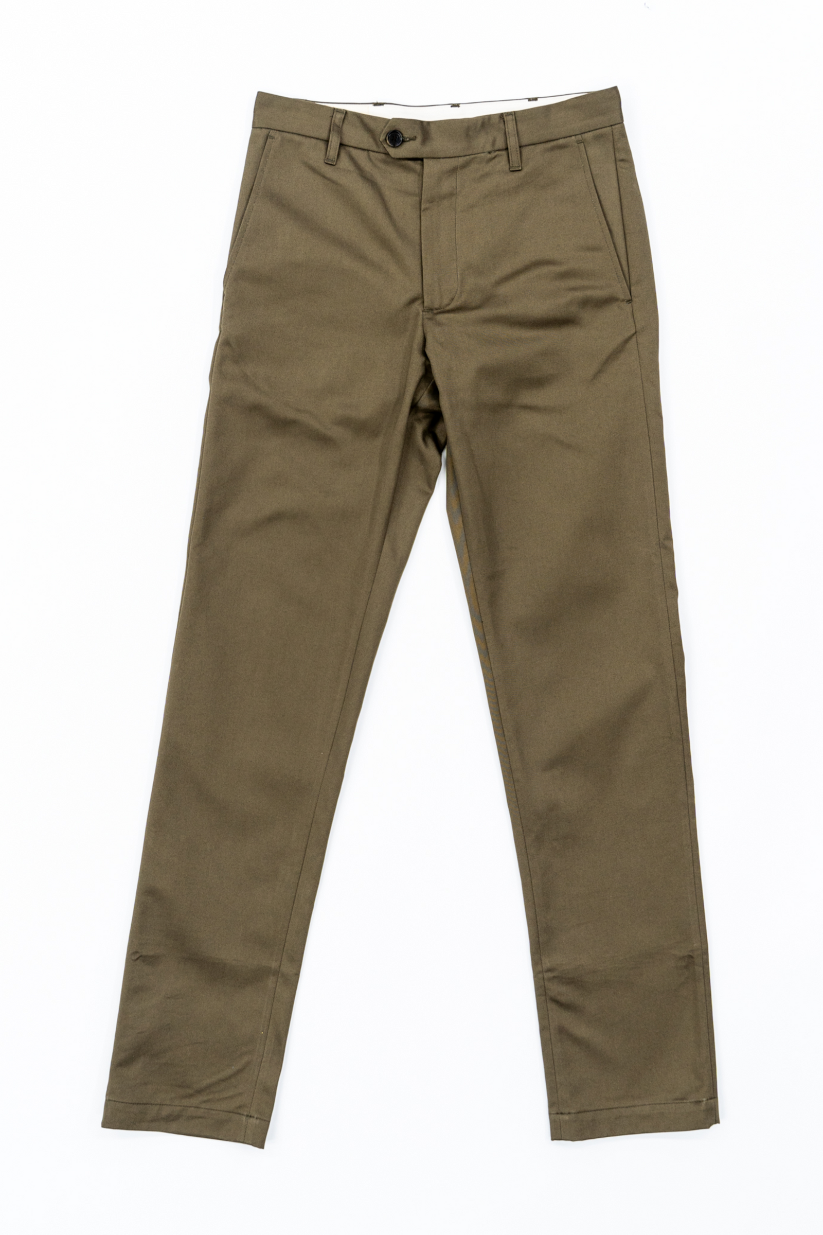 W11 Straight Tapered Green Japanese Twill Mens Chinos
