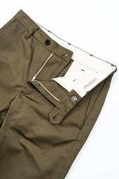 W11 Straight Tapered Green Japanese Twill Mens Chinos