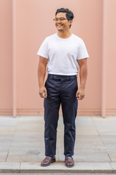 W11 Straight Tapered Navy Japanese Twill Mens Chinos