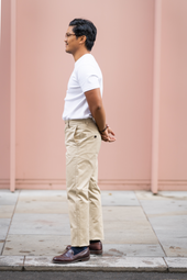 W11 Straight Tapered Stone Japanese Twill Mens Chinos