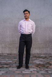 W12 Regular Straight Black Twill Mens Chinos