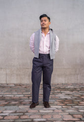 W12 Regular Straight Navy Twill Mens Chinos