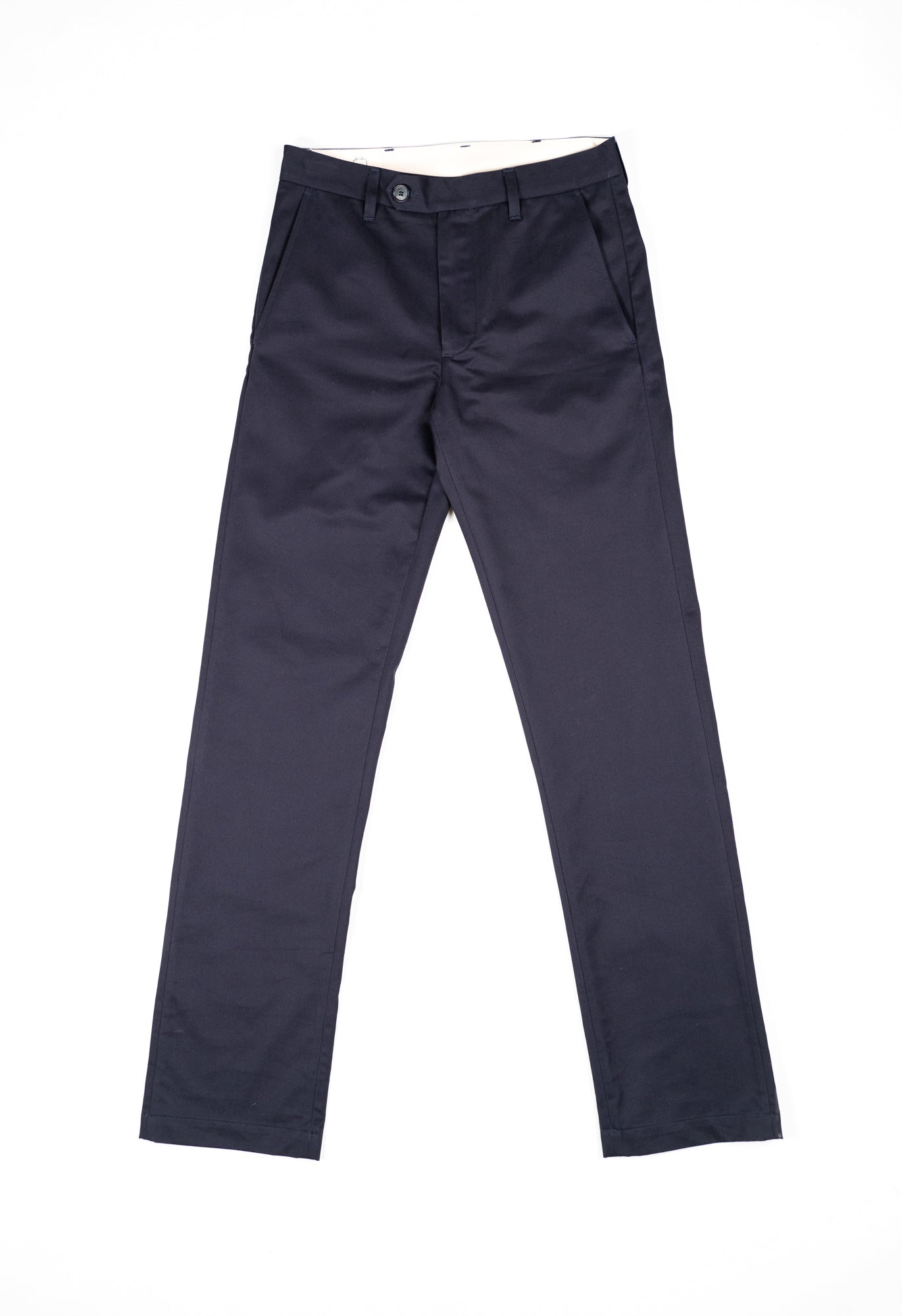 W12 Regular Straight Navy Twill Mens Chinos