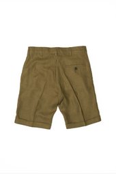 W13 Irish Linen Mens Shorts Olive