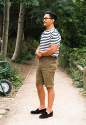 W13 Irish Linen Mens Shorts Olive