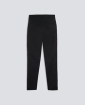 Pants Chino In Gabardina Di Cotone E Lino Nero