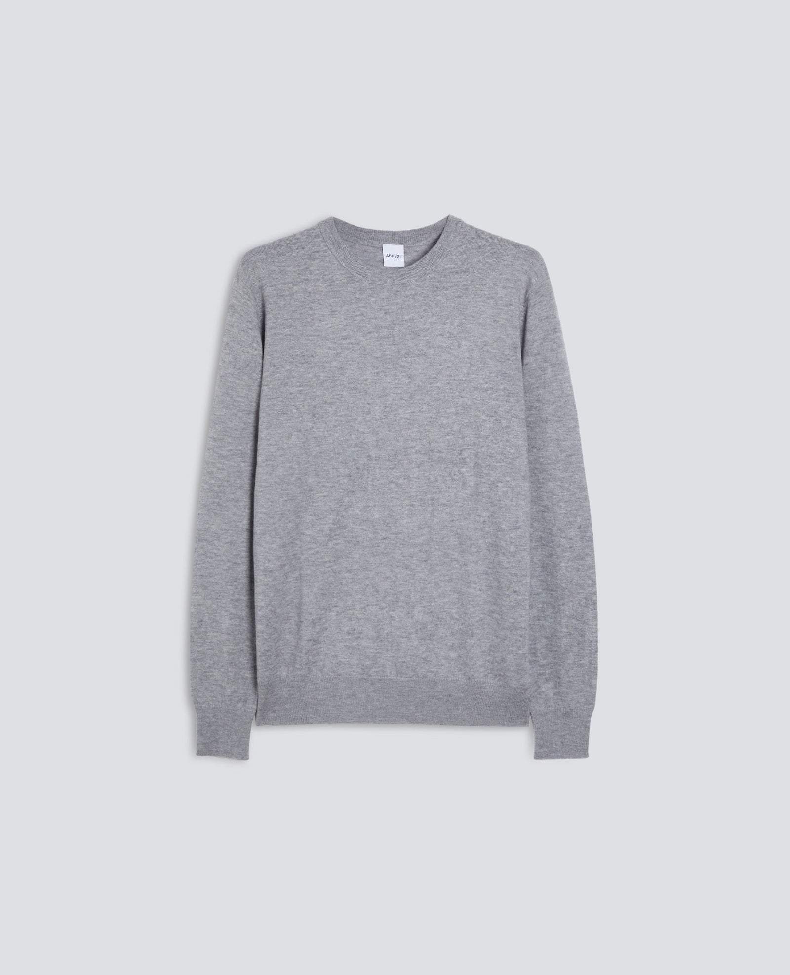 SWEATER GIROCOLLO IN LANA - GRIGIO MELANGE