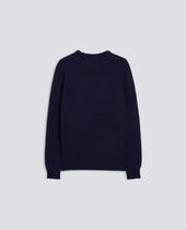 Sweater Girocollo In Lana Inchiostro