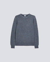 Sweater Girocollo In Lana Riga Bicolor