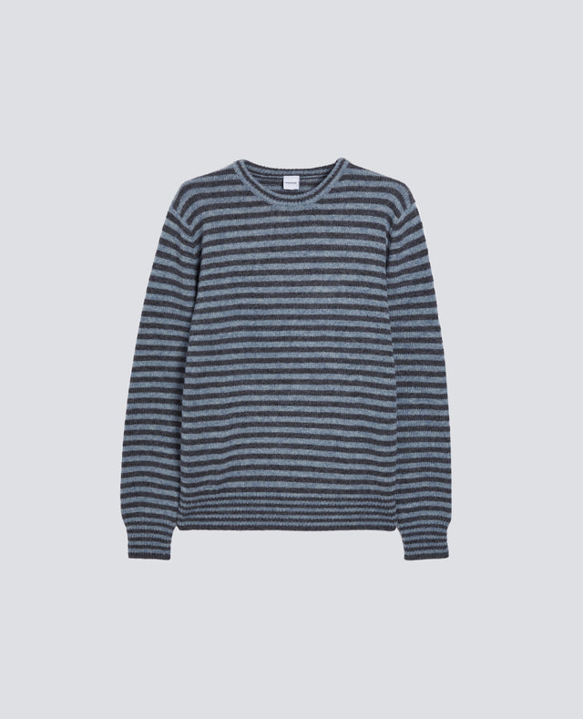 SWEATER GIROCOLLO IN LANA - RIGA BICOLOR