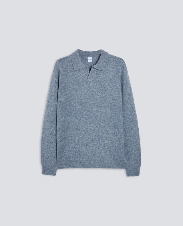 POLO IN LANA - AZZURRO