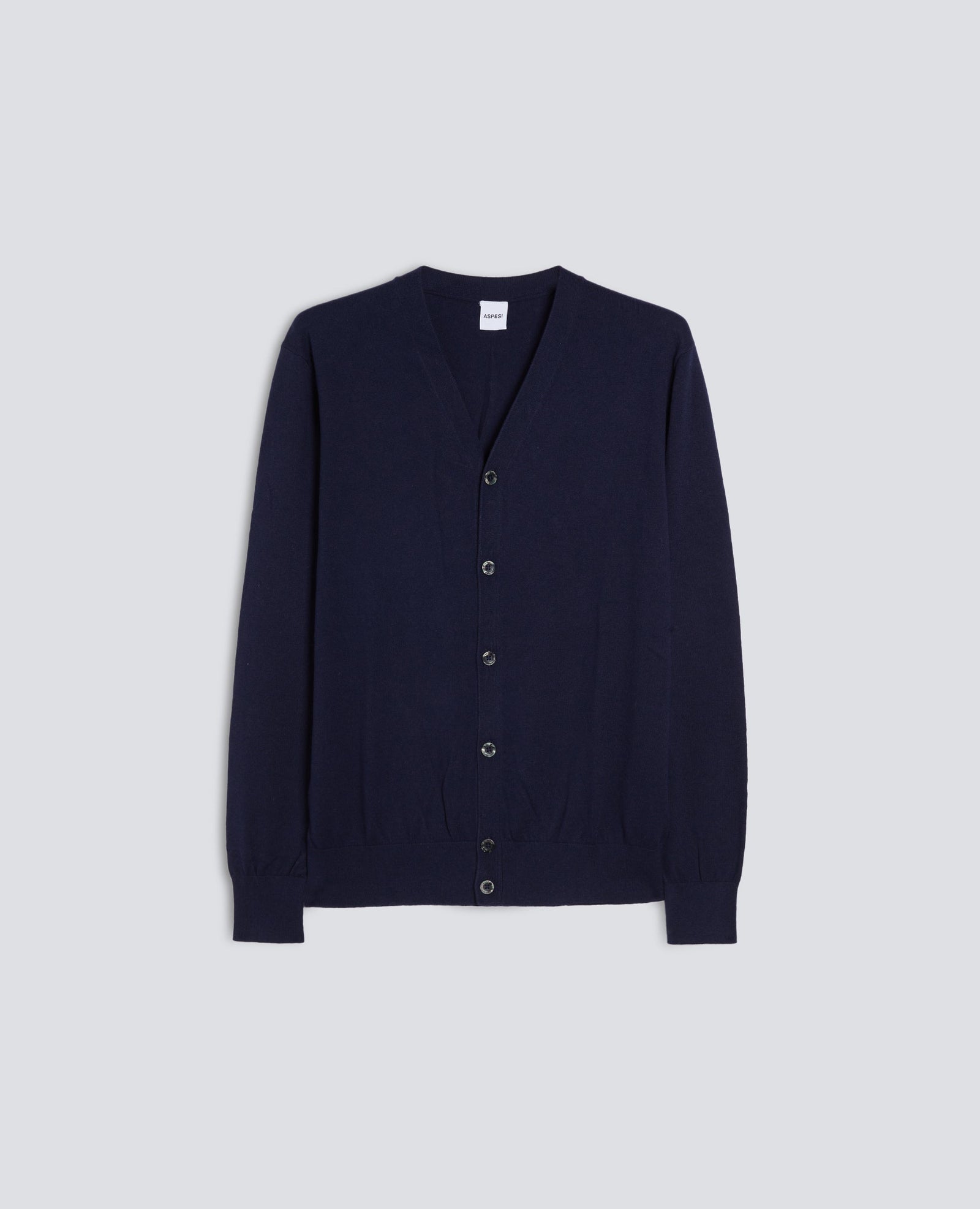 CARDIGAN IN MISTO COTONE, CASHMERE E LANA - NAVY