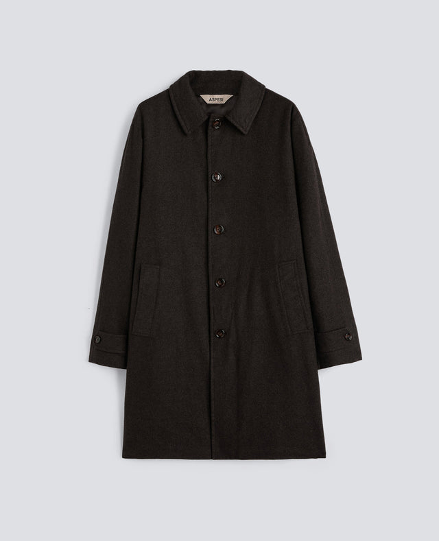 Coat Pascal In Lana E Cashmere Marrone