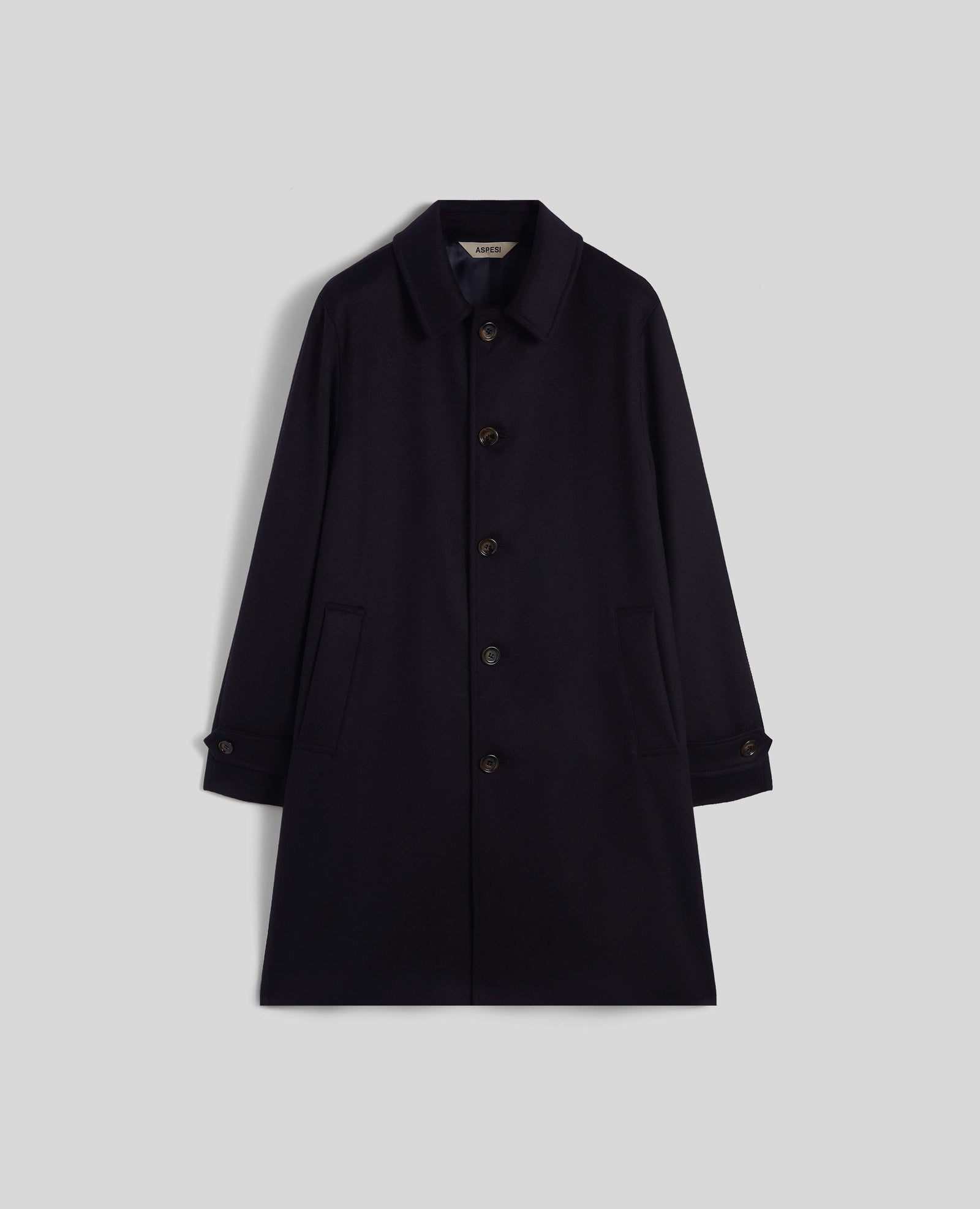 COAT PASCAL IN LANA VERGINE E ALPACA - NAVY