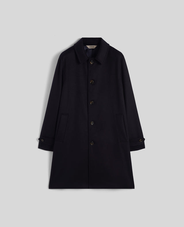 COAT PASCAL IN LANA VERGINE E ALPACA - NAVY