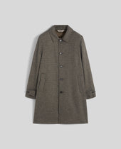 Coat Pascal In Pied De Poule In Lana Militare