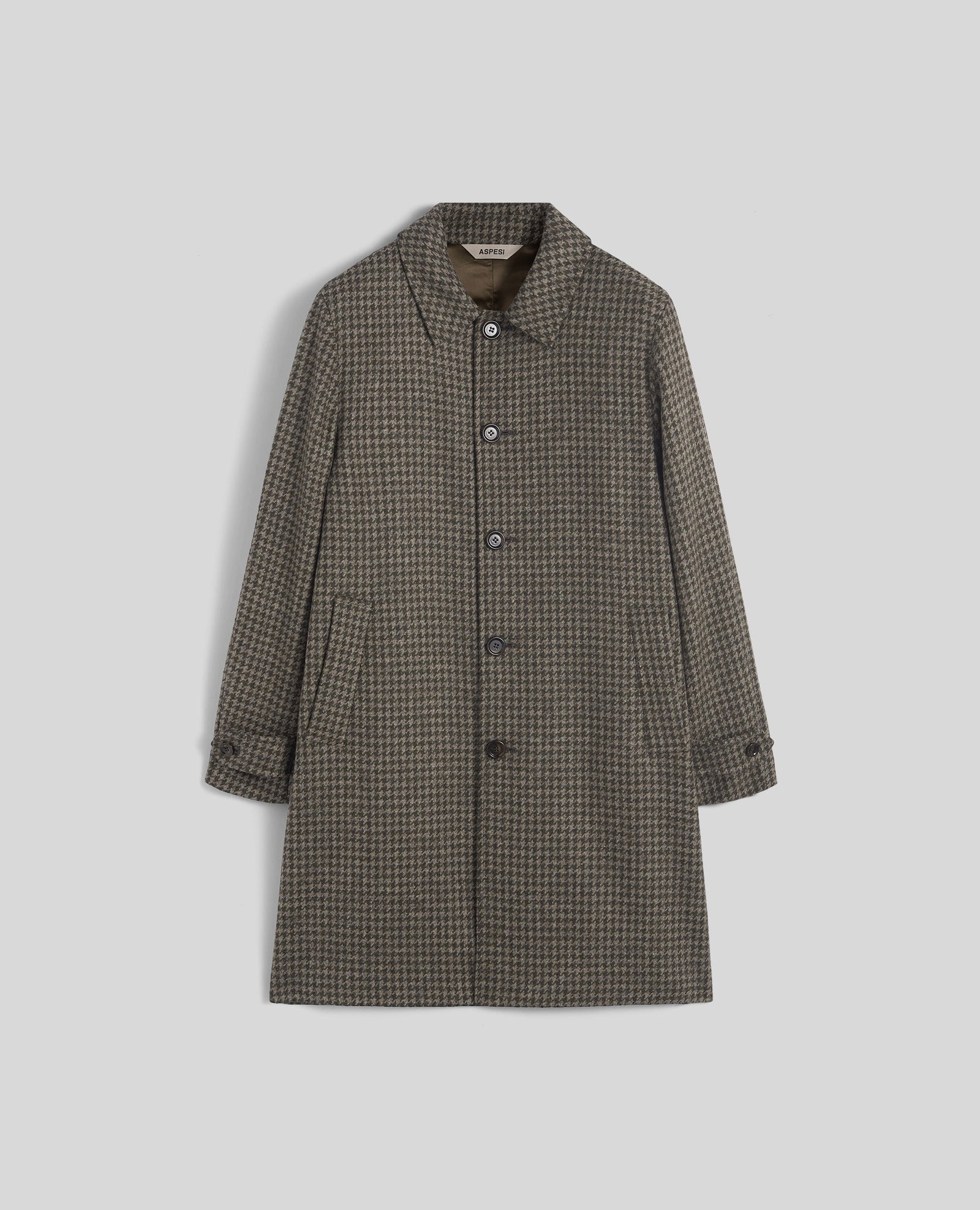 COAT PASCAL IN PIED DE POULE IN LANA - MILITARE