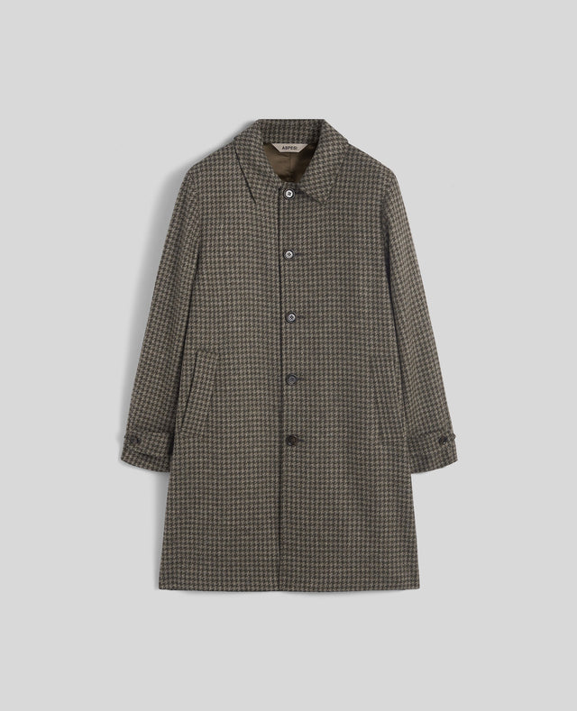 COAT PASCAL IN PIED DE POULE IN LANA - MILITARE
