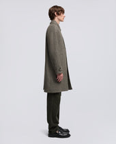 Coat Pascal In Pied De Poule In Lana Militare