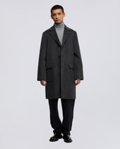 Coat Franklin In Double Di Lana Antracite