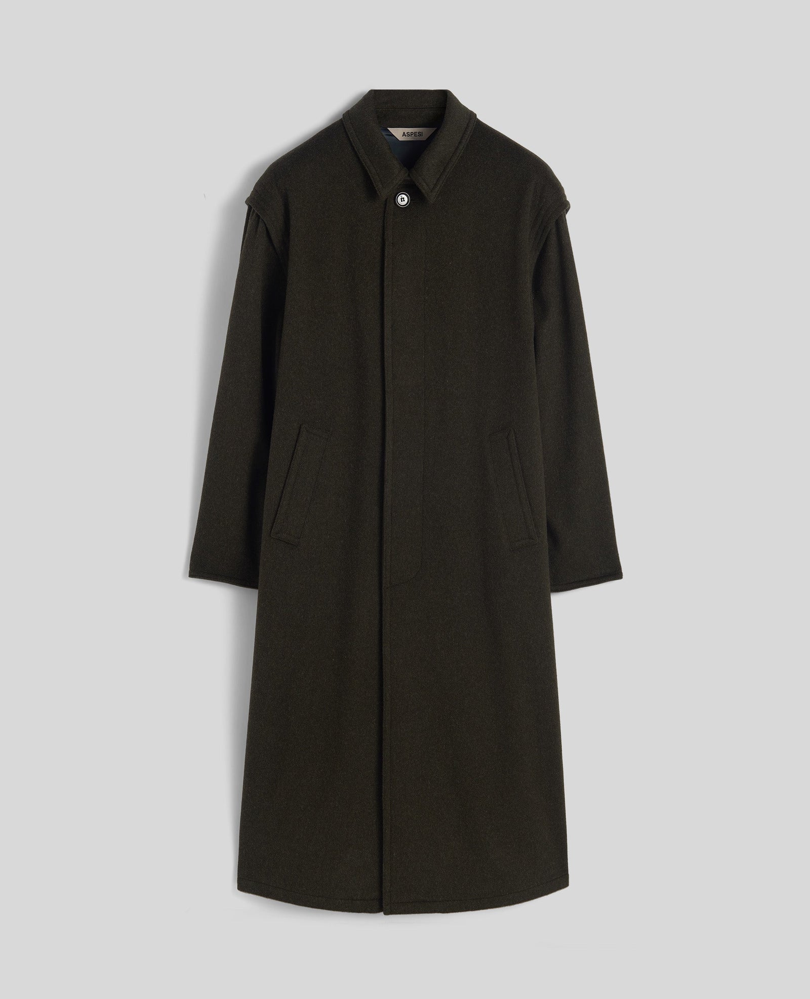 Coat Ernest In Lana Vergine E Alpaca Militare