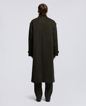 Coat Ernest In Lana Vergine E Alpaca Militare