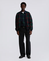 Cardigan In Lana Pirenaica Check Verde