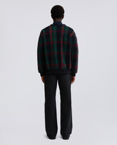 Cardigan In Lana Pirenaica Check Verde