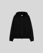 Felpa In Cotone Con Cappuccio Nero