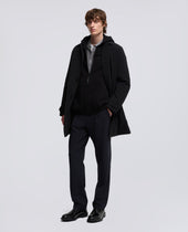 Felpa In Cotone Con Cappuccio Nero
