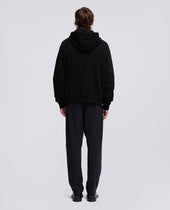 Felpa In Cotone Con Cappuccio Nero