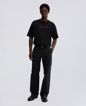 Tshirt Girocollo In Jersey Con Stampa Nero