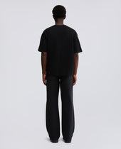 Tshirt Girocollo In Jersey Con Stampa Nero
