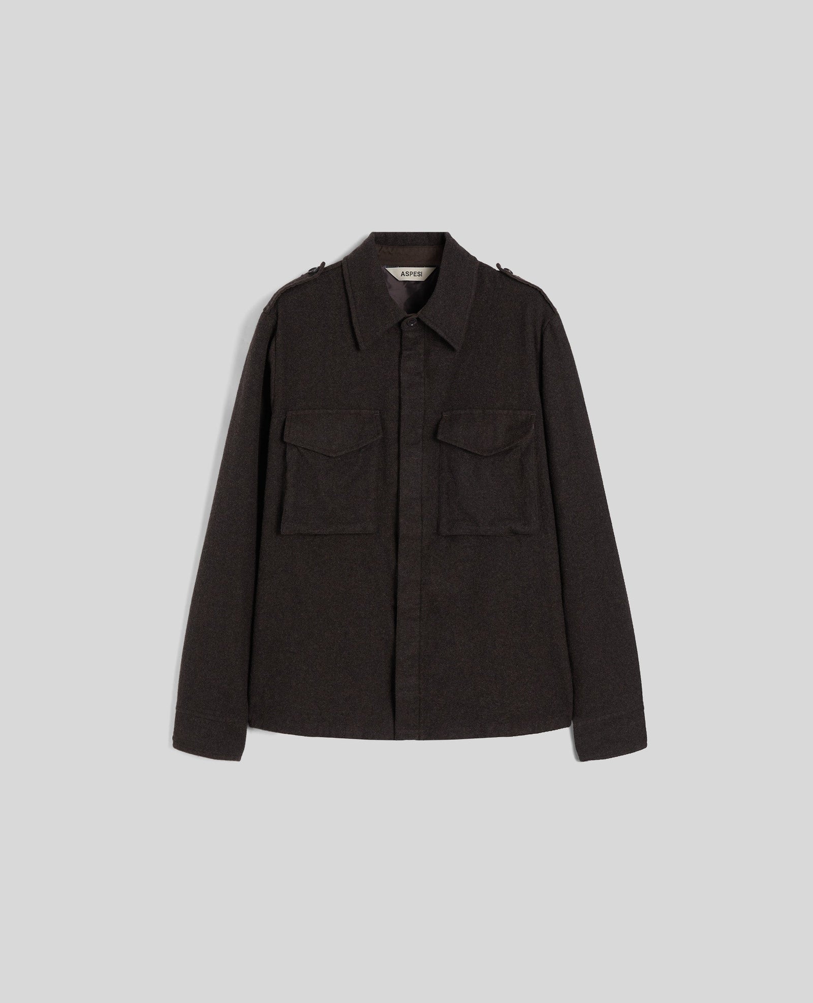 Shirt Field Shirt In Flanella Marrone