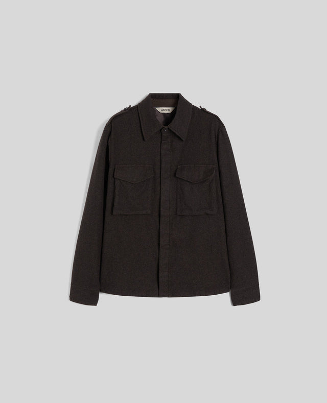 Shirt Field Shirt In Flanella Marrone