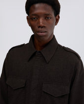 Shirt Field Shirt In Flanella Marrone