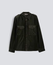 Shirt Field Shirt In Velluto Liscio Militare
