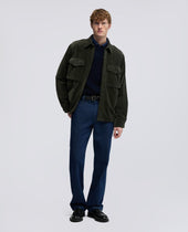 Shirt Field Shirt In Velluto Liscio Militare