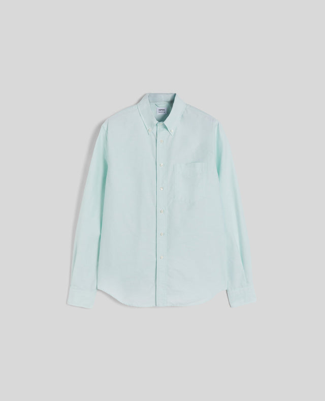 CAMICIA SLIM IN CREPE DE CHINE DI SETA - ACQUA