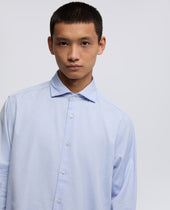 Shirt Vic In Pin Point Di Cotone Azzurro