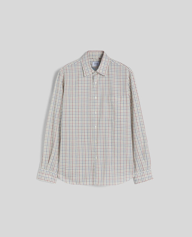 SHIRT IN TWILL CHECK - NATURALE