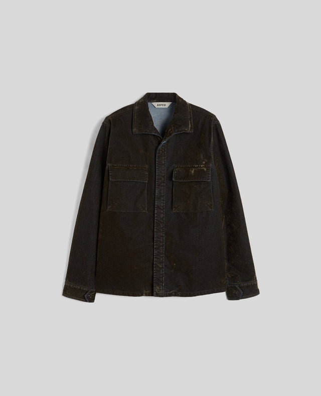 Shirt Militare In Denim Militare