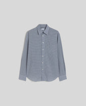 Shirt In Cotone Check Check Bluette