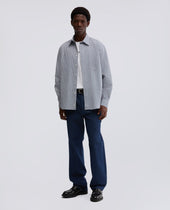 Shirt In Cotone Check Check Bluette