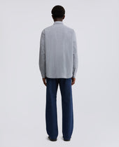 Shirt In Cotone Check Check Bluette